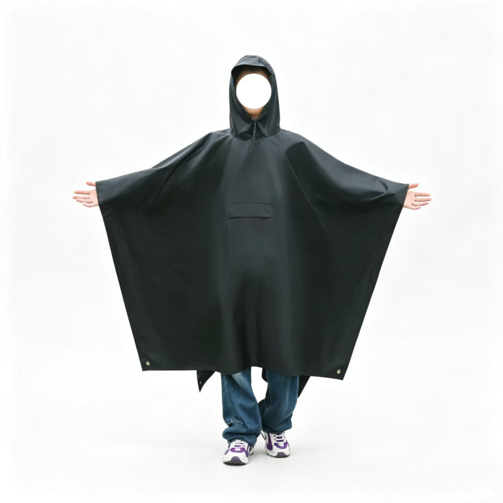 レインコート（収納可能・男女兼用）カメラレンズ用レインカバー付き